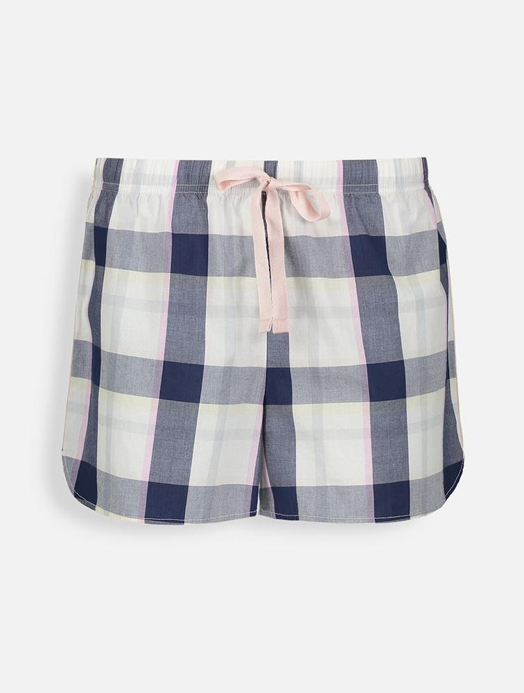 MyRunway Shop Woolworths Navy Check Cotton Sleep Shorts for Women